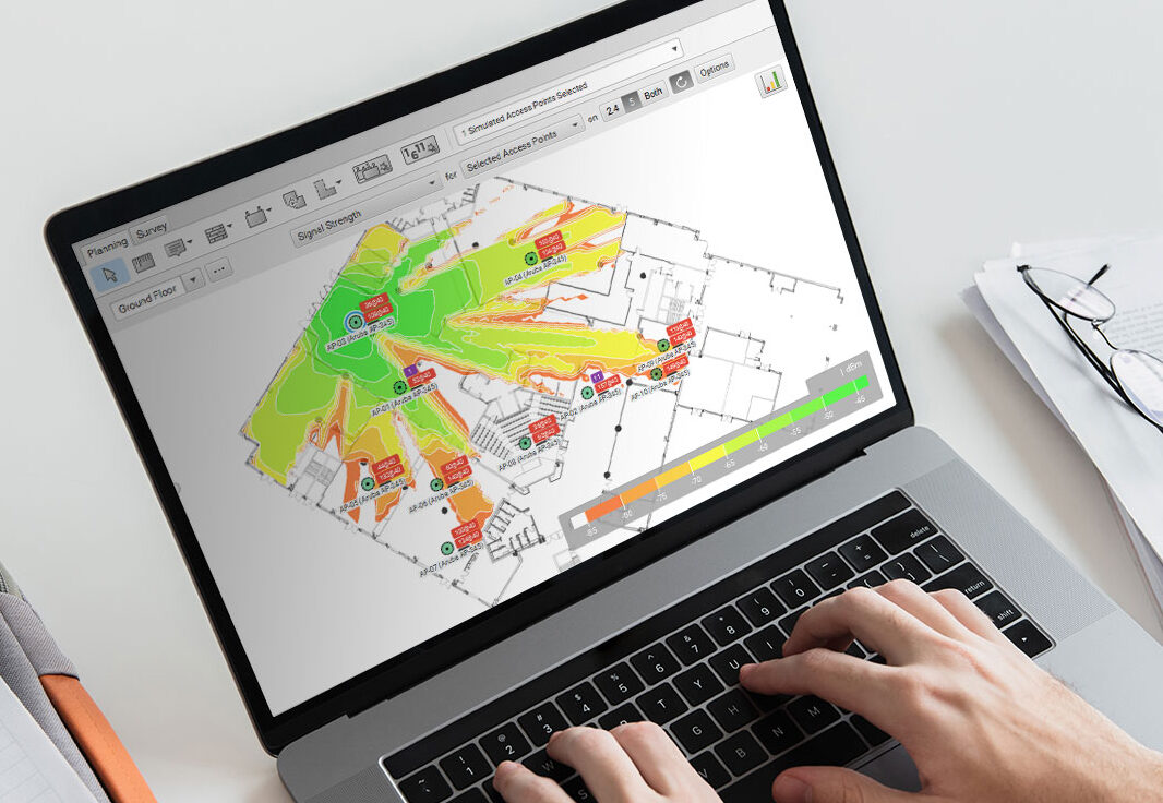 Wireless WiFi Site survey heatmap